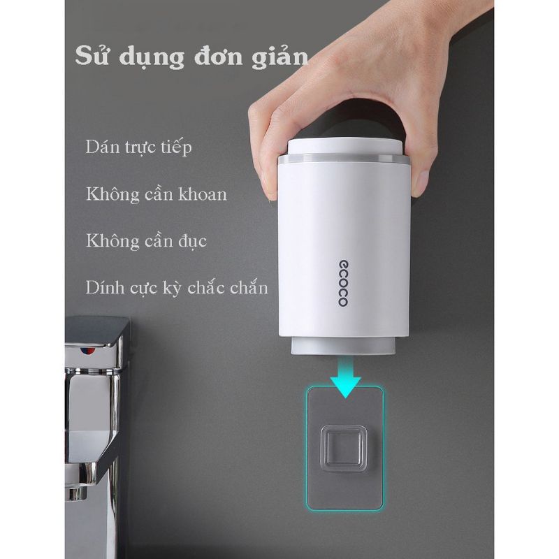Giá Đựng Cốc, Bàn Chải, Kem Đánh Răng ECOCO 13×11×8.3cm.