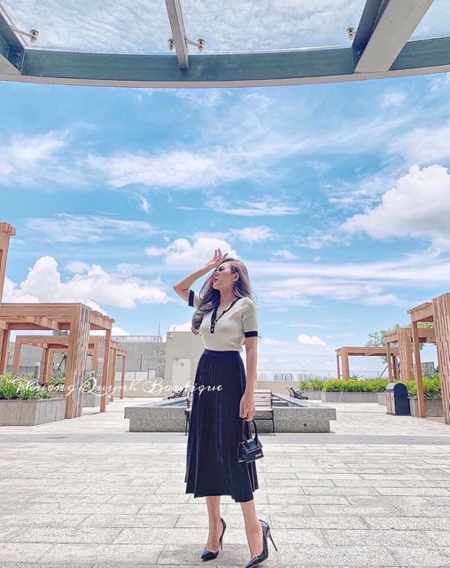 Chân váy xếp li dáng dài midi (kèm ảnh thật và video) | BigBuy360 - bigbuy360.vn