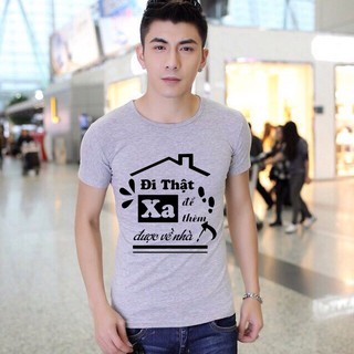 Áo ngắn tay không cổ in hình logo phượt