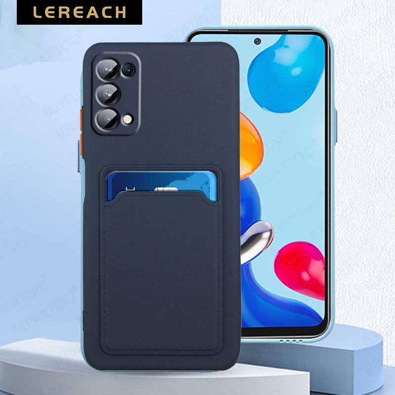 Ốp Điện Thoại Silicon Mềm Siêu Mỏng Chống Sốc Nhiều Màu Có Ngăn Đựng Thẻ Dành Cho OPPO Reno 7Z Reno 7 6 5 Pro 5G Reno 6Z