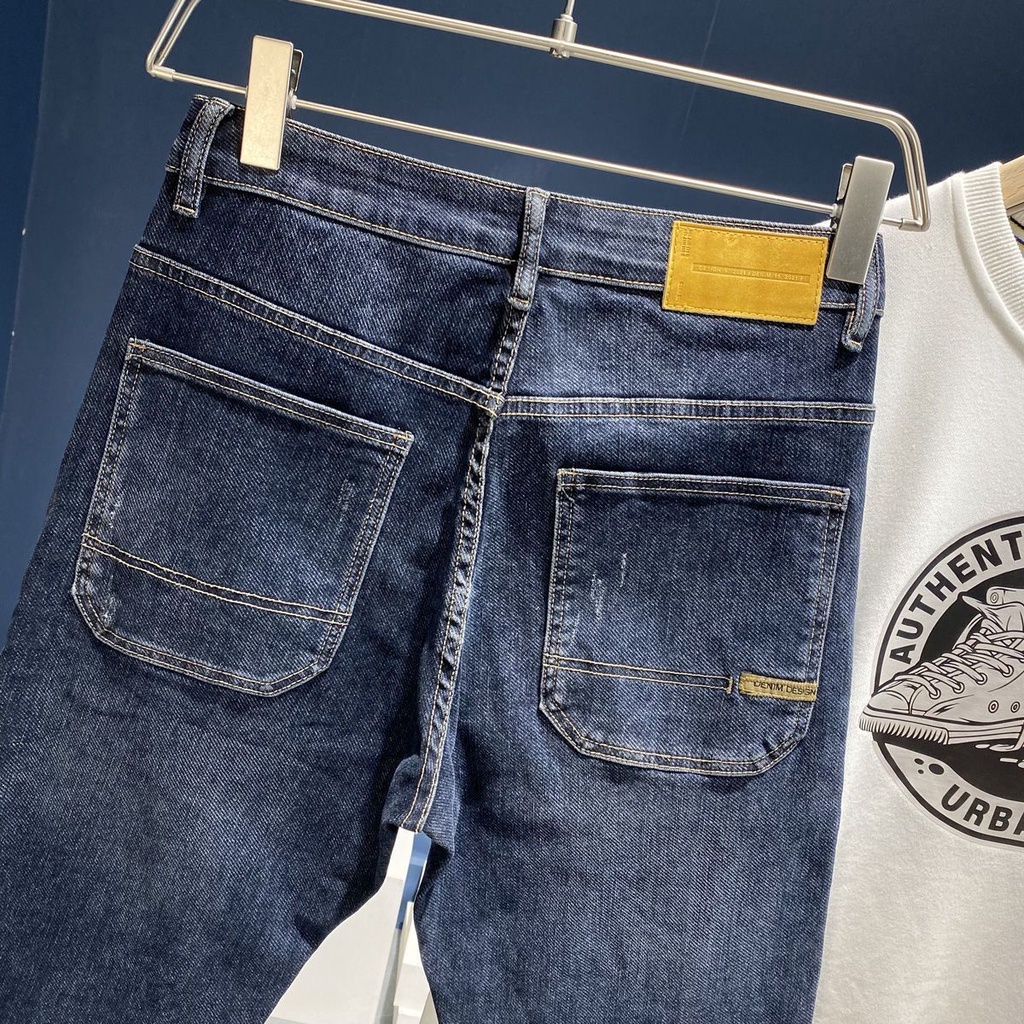 Quần Jean Dài Dáng Ôm Thời Trang Thu Đông Cá Tính Cho Nam 28-36 5