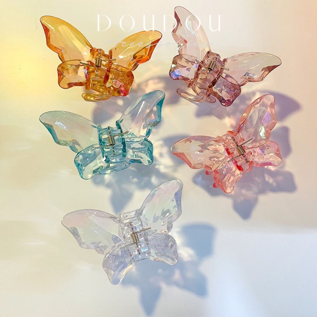 Kẹp tóc bươm bướm DOUDOU Cặp tóc càng cua Kẹp nơ hình bướm 4.5cm Hot trend phong cách Hàn Quốc thời trang ZJ038