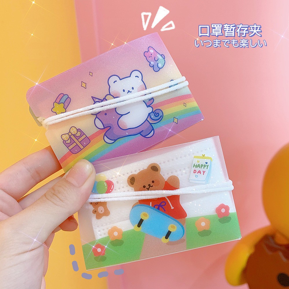 Kẹp Giữ Khẩu Trang Y Tế Gấp Gọn - Miếng Bảo Quản Khẩu Trang Chống Bụi
