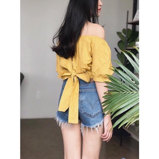 Áo trễ vai cột nơ