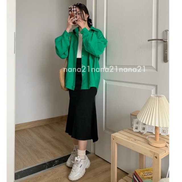 Chân váy cotton đuôi cá