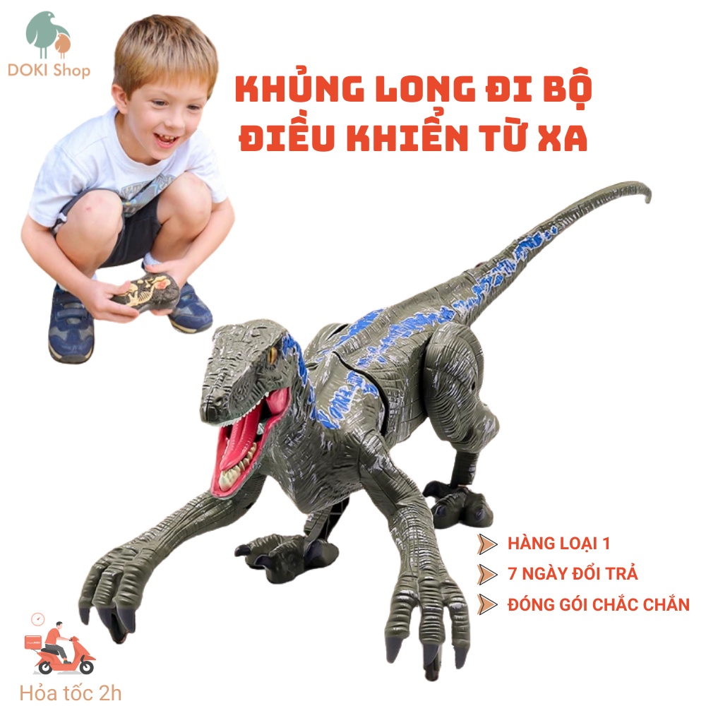 Đồ chơi Khủng Long điều khiển từ xa, khủng long đi bộ dài 45cm