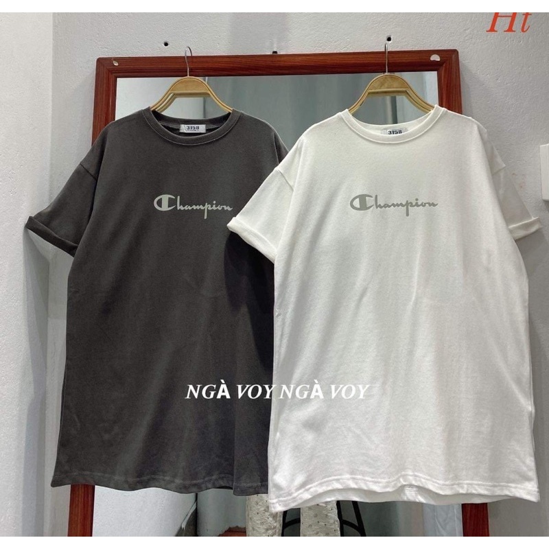 Áo phông cham chữ xám HT11