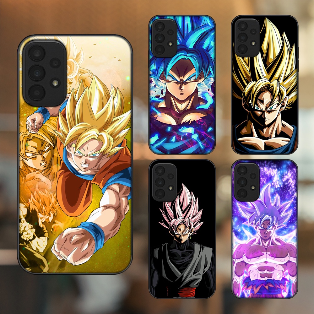 Ốp lưng Samsung A23 viền đen in hình Goku Dragon Ball