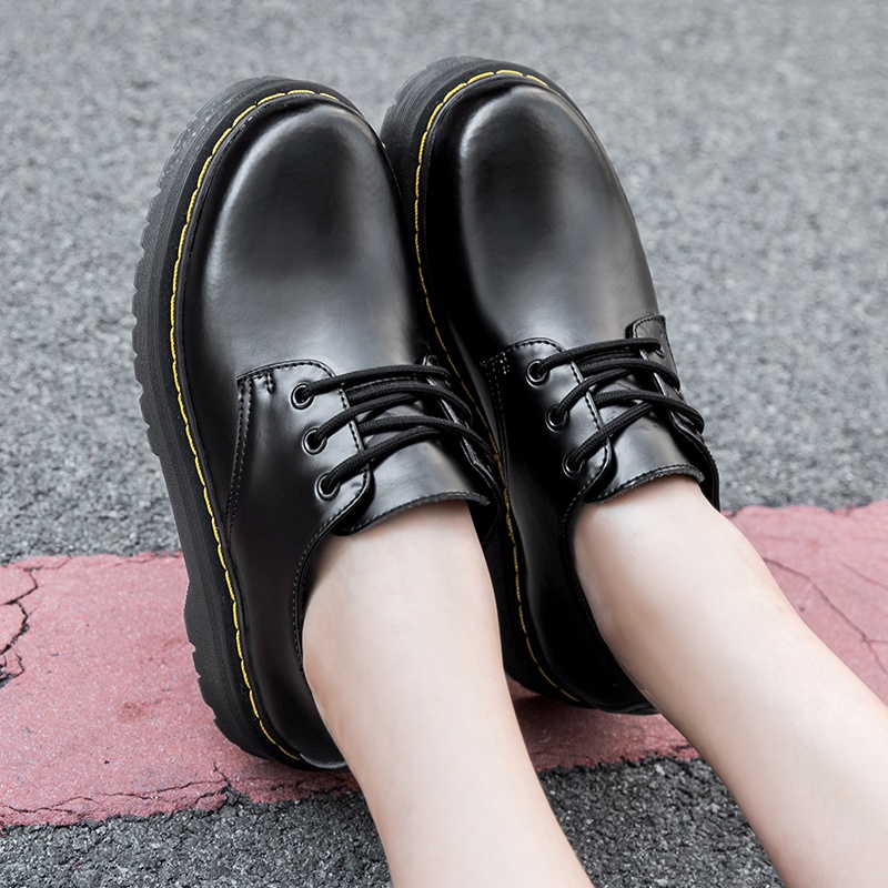 Size 35-42 Dr. Giày Bốt Martin Da Thật Đế Dày Thoáng Khí Phong Cách Anh Quốc Cổ Điển Thời Trang Cho Nữ