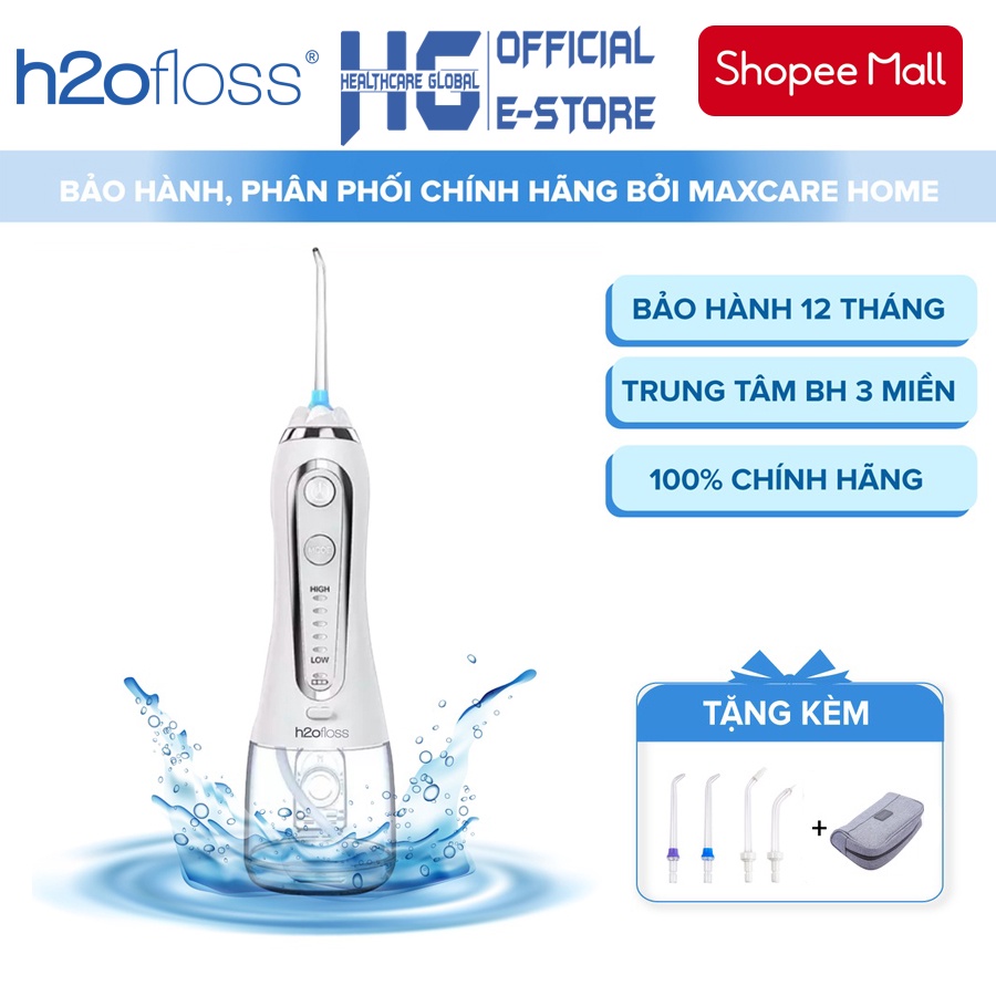 Máy tăm nước cầm tay MAXCARE H2ofloss HF-6P | Công nghệ chống nước IPX7 - Bảo hành chính hãng 12 tháng