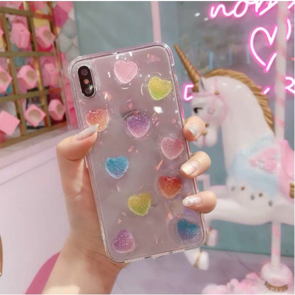 Charm hình viên kẹo dẻo trái tim và ngôi sao, stiker viên kẹo trang trí kẹp tóc, ốp điện thoại, phu kiện làm đồ handmade