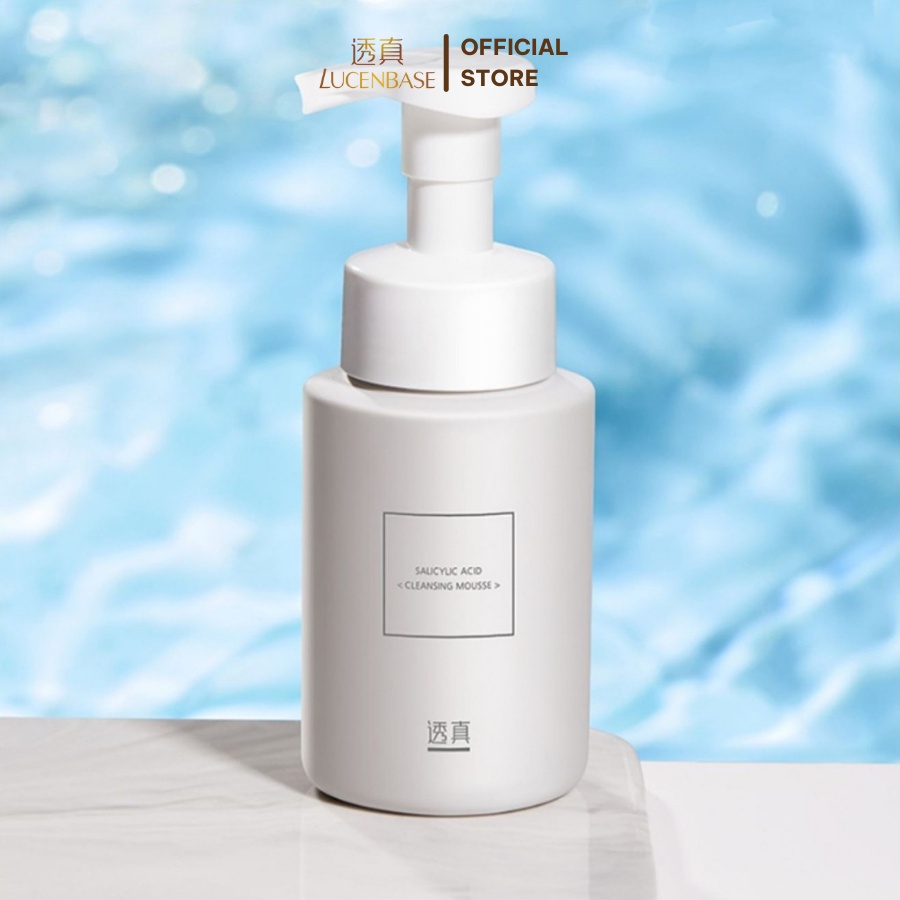 Sữa rữa mặt tạo bọt  lucenbase Axit Salicylic kiềm dầu, giảm mụn đầu đen, mụn ẩn ,chính hãng Lucenbase 150ml