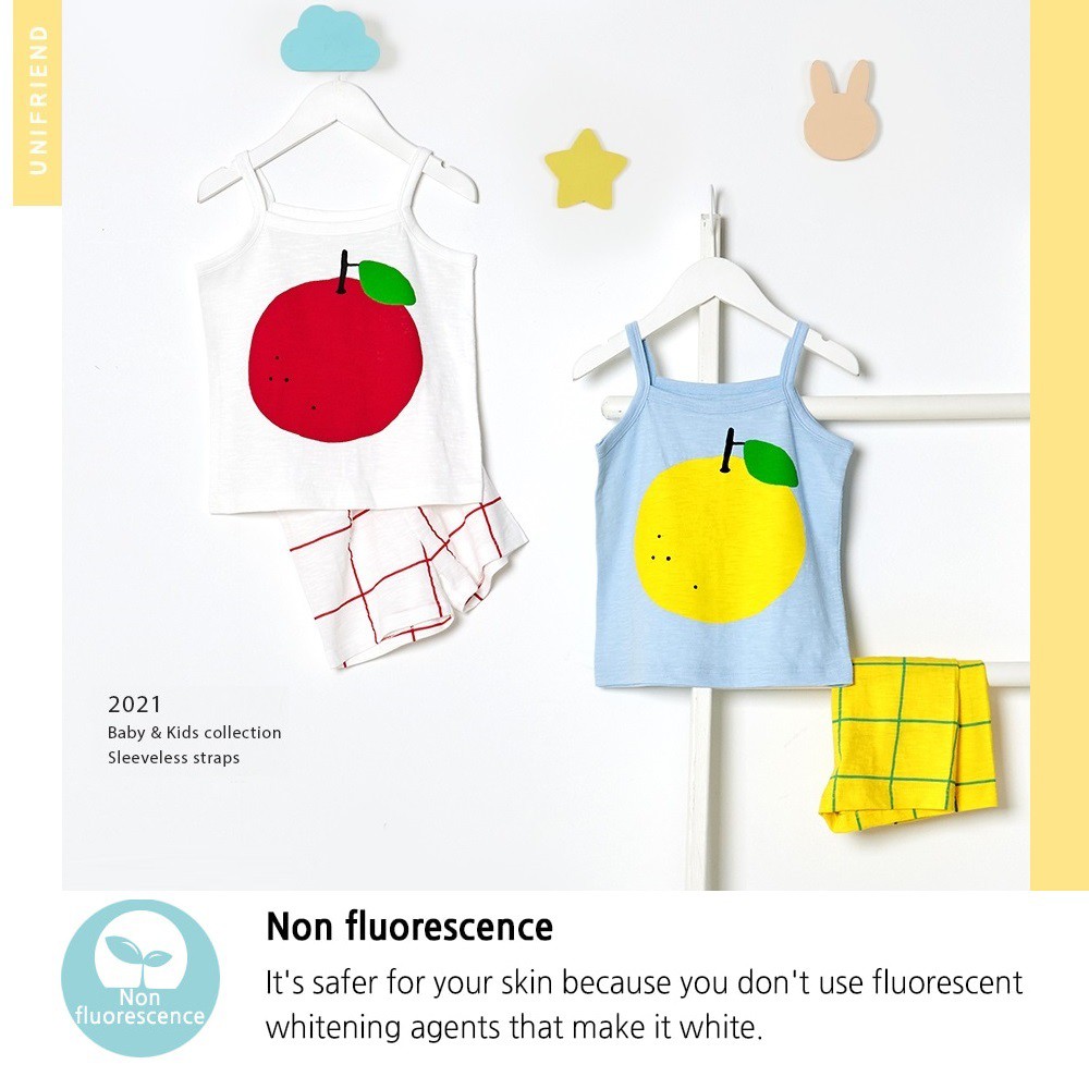 Set đồ ngủ 100% cotton hữu cơ không tay thời trang mùa hè thoáng mát dành cho bé trai