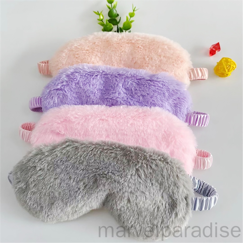 [Hàng mới về] Mặt nạ bịt mắt ngủ bằng vải bông co giãn màu trơn xinh xắn