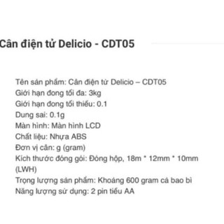 Cân điện tử Delicio