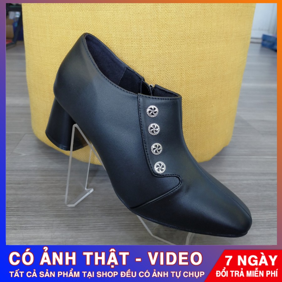 [ẢNH THẬT - FREE SHIP] Giày Boot nữ cổ thấp ROSATA RO289 - HÀNG VIỆT NAM - BKSTORE