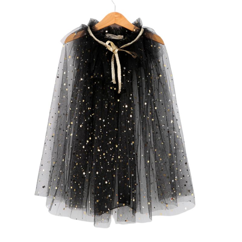 ✿ Áo Choàng Tulle Đính Kim Sa Hình Ngôi Sao Màu Kẹo Ngọt Dễ Thương Cho Bé Gái