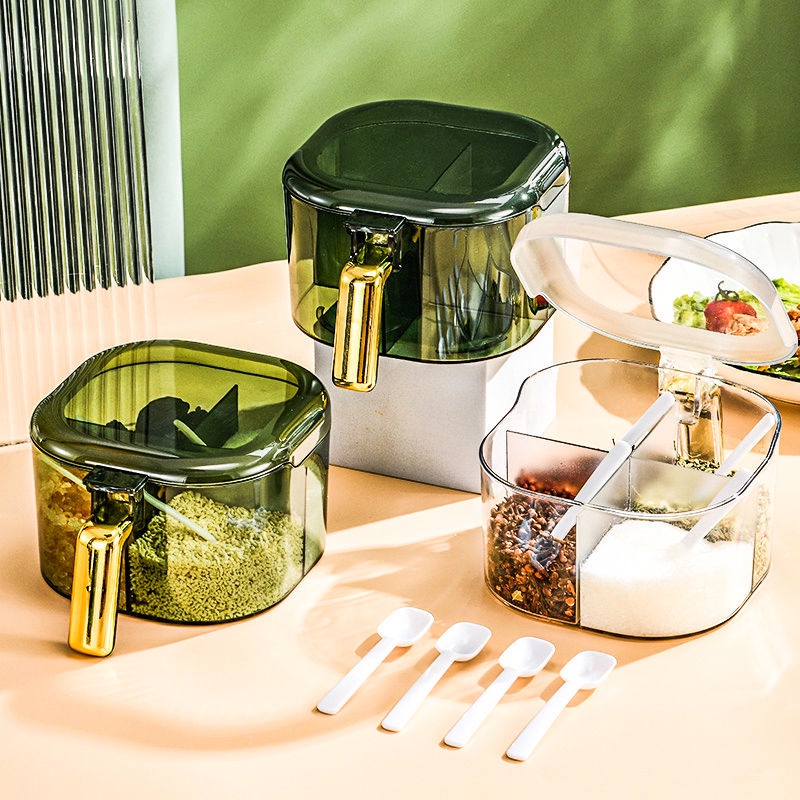 Hộp Đựng Gia Vị / Gia Vị Có Nắp Và Muỗng Tiện Dụng Cho Nhà Bếp