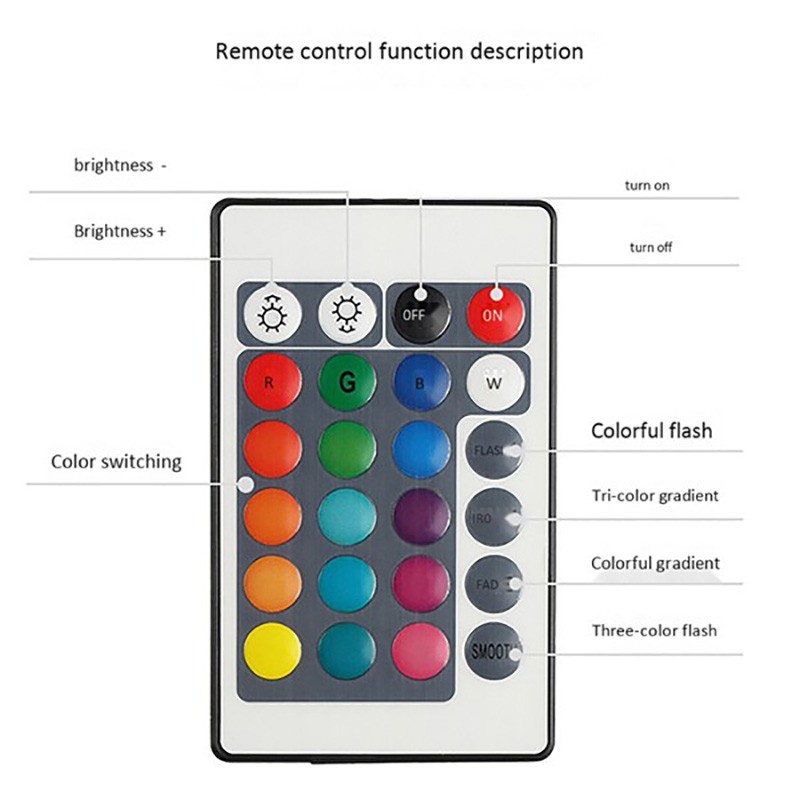 16-Color Remote Control Night Light Circuit Board LED Light Charging