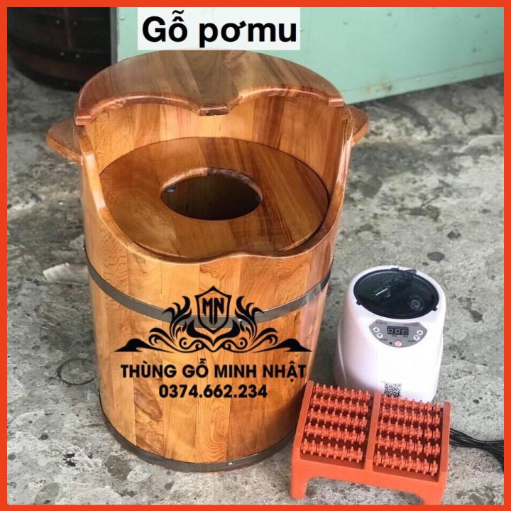 Thùng xông chân gỗ PơMu, Thùng xông phụ khoa gỗ PơMu