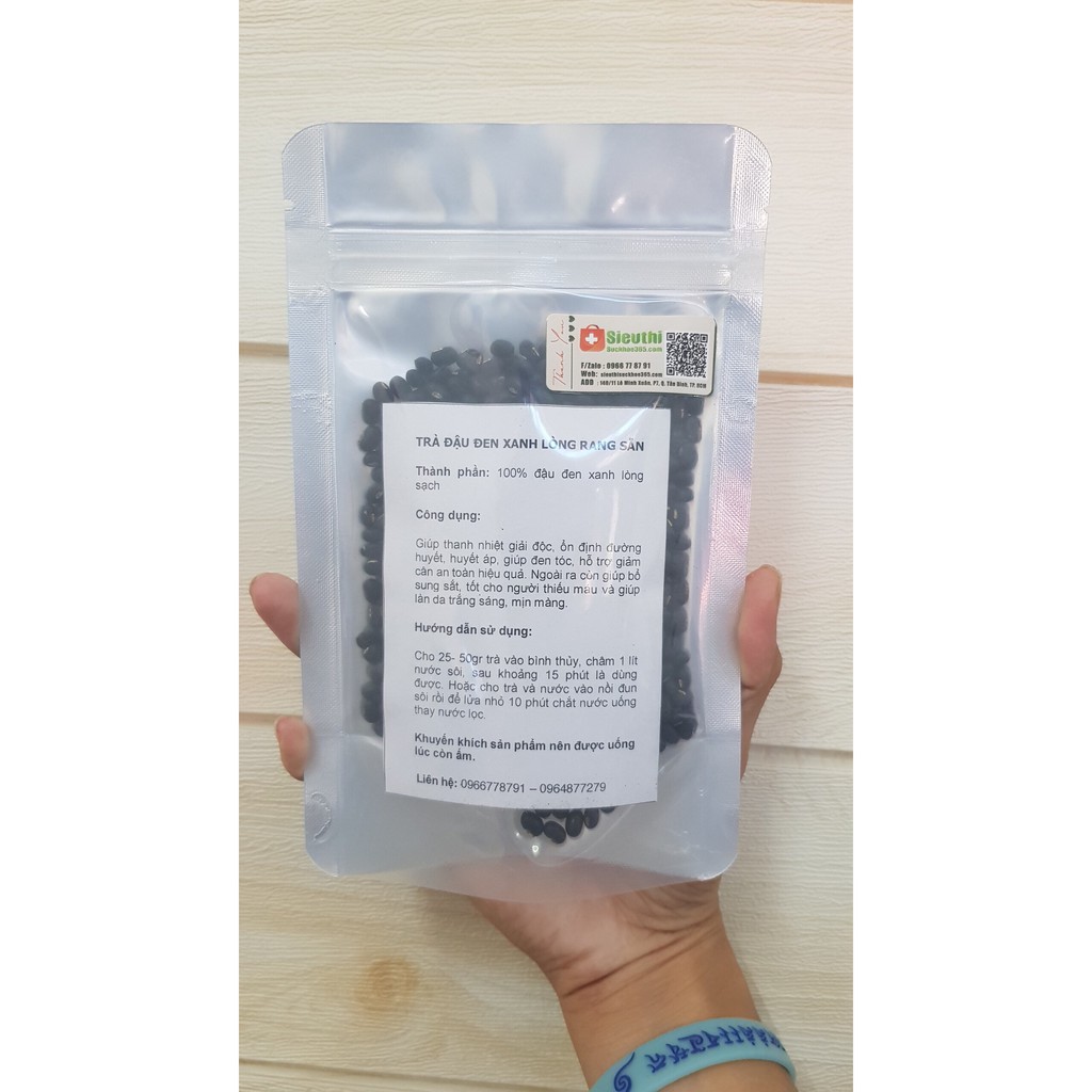 TRÀ ĐẬU ĐEN XANH LÒNG- RANG SẴN 100% TỰ NHIÊN- GÓI 100G Dễ Dàng Sử Dụng