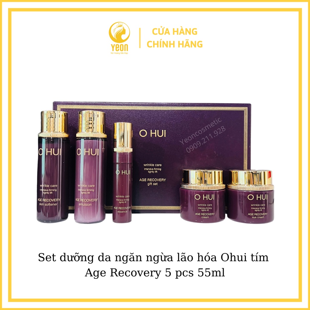 Set dưỡng da ngăn ngừa lão hóa ohui tím 5 sản phẩm