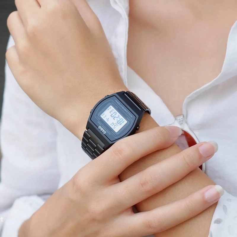 Đồng hồ Casio unisex Điện tử B640WB-1ADF Màu đen - Dây kim loại
