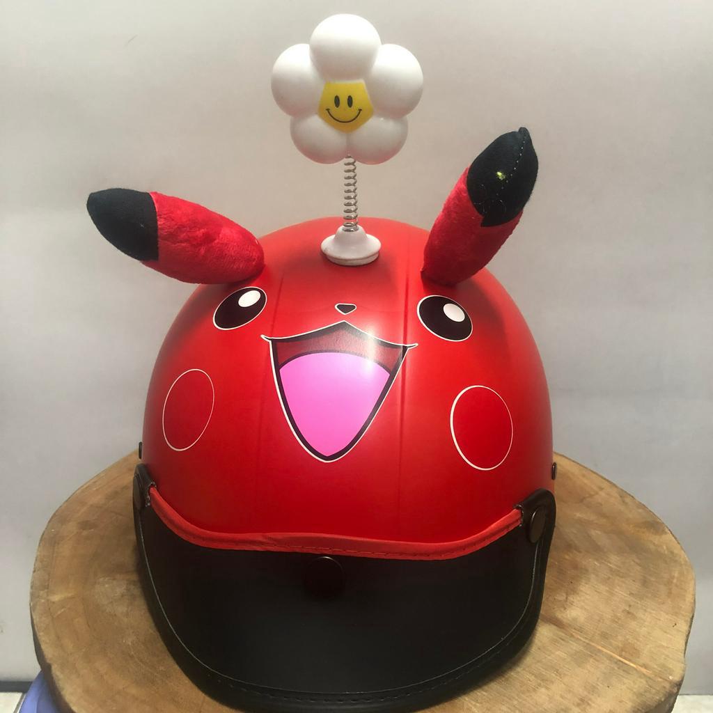[Rẻ Số Zách] Mũ Bảo Hiểm hình Pikachu dễ thương Trẻ Em 3-10 Tuổi