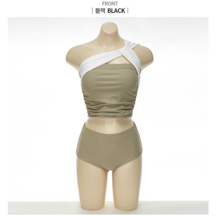 Bikini 2 mảnh LUHAZO hở lưng nâng ngực đồ bơi đi biển liền thân kín đáo sexy Hàn Quốc 2538 DK7T102
