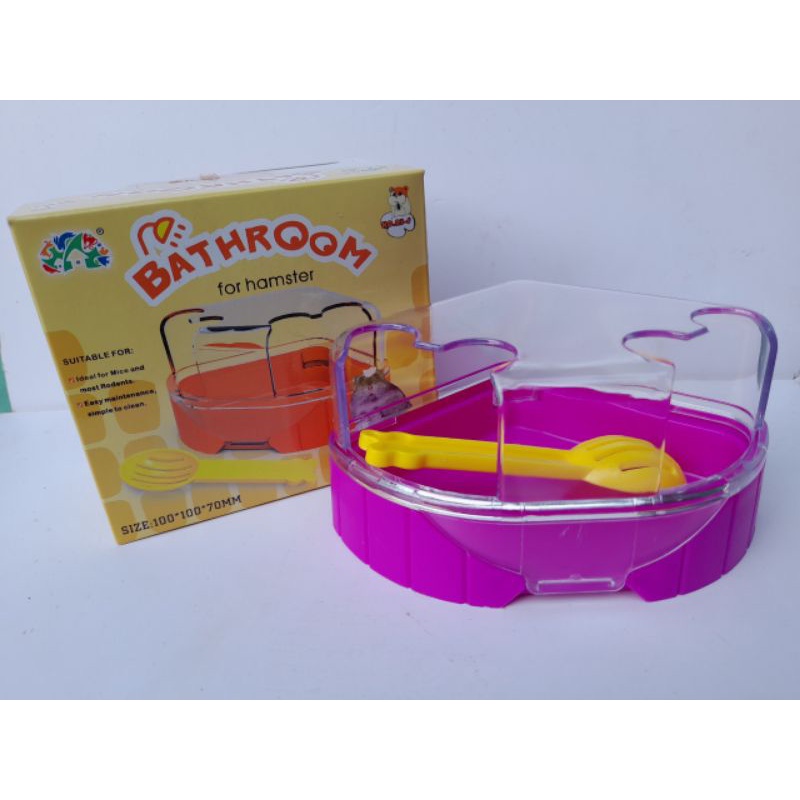 Nhà tắm tam giác mica hamster
