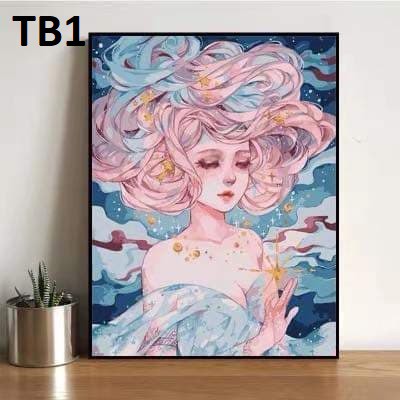 [Ord 10-15 NGÀY VỀ HÀNG] Tranh tô màu theo số - Hình cô gái | BigBuy360 - bigbuy360.vn