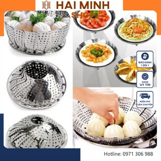 Vỉ Inox Hấp Xôi, Gà, Cá, Bánh Bao Cao Cấp Kiểu Hoa Sen Dễ Dàng Điều Chỉnh Kích Thước