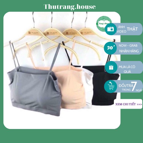 ÁO BRA ĐÚC SU TRƠN QUÂY 2 DÂY CHẤT MÁT LỊM, ÁO BRA GYM YOGA THỂ THAO DÁNG CROPTOP M03