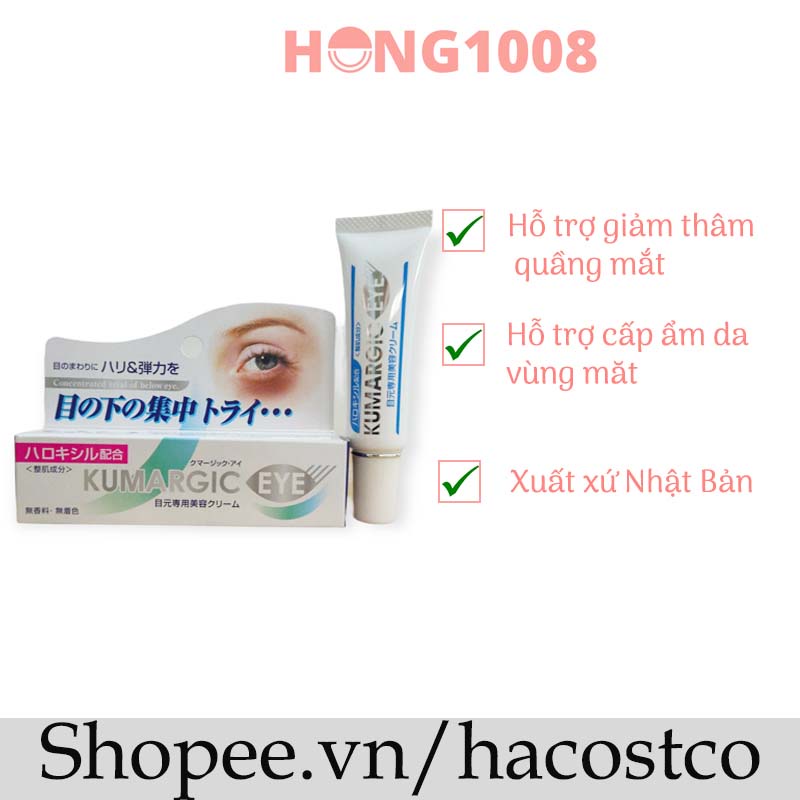 Kem Kumargic Eye 20g của Nhật Hỗ Trợ Cải Thiện Thâm Quầng Mắt