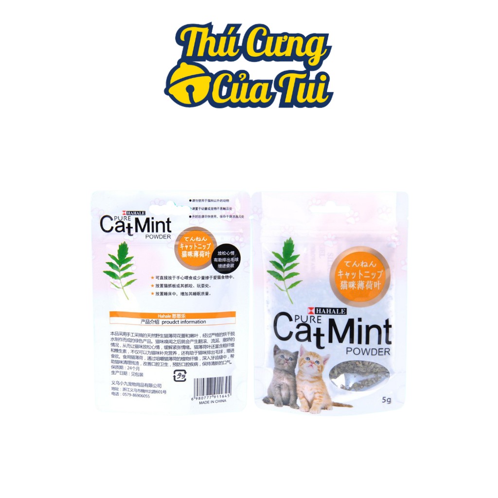 Bột Cỏ Bạc Hà Catnip Cho Mèo Dạng Gói 5g Tiện Dụng - Thú Cưng Của Tui
