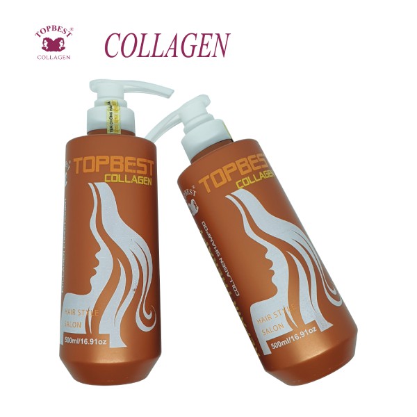 Dầu Gội & Dầu Xả Phục Hồi Tóc Hư Tổn TopBest Collagen 500ml