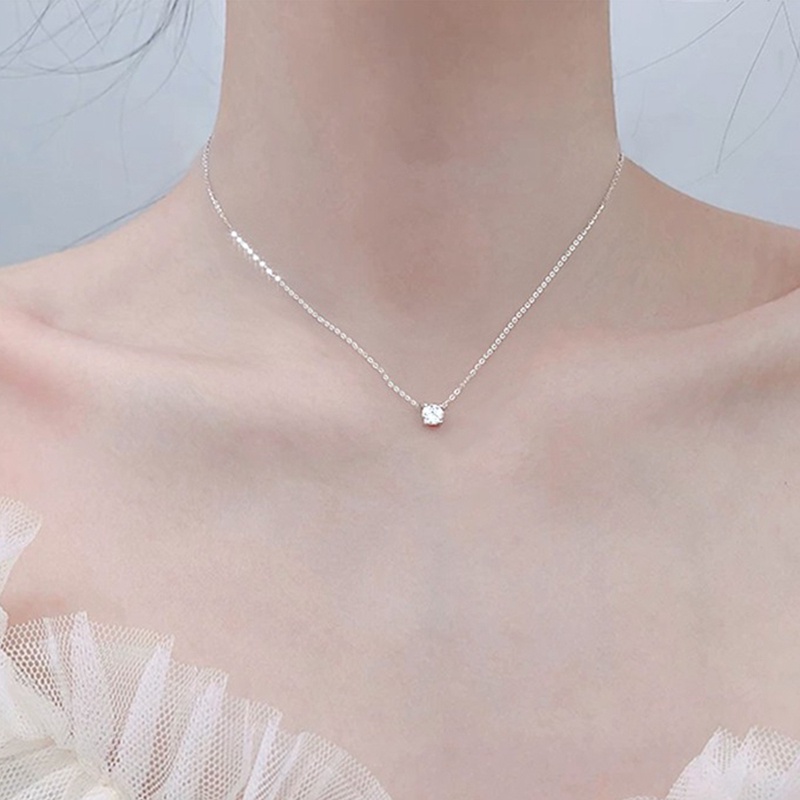 Vòng cổ Nữ Đính Đá CZ Đơn Giản Phong Cách Hàn Quốc