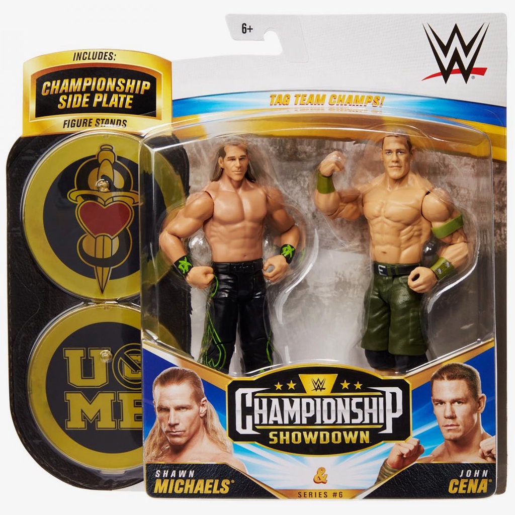 Mô Hình WWE Shawn Michaels & John Cena - Battle Pack Championship Showdown Series 6
