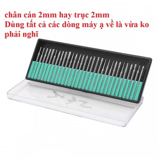 Bộ 30 mũi khắc mài hợp kim mini trục 2mm hoặc 3mm