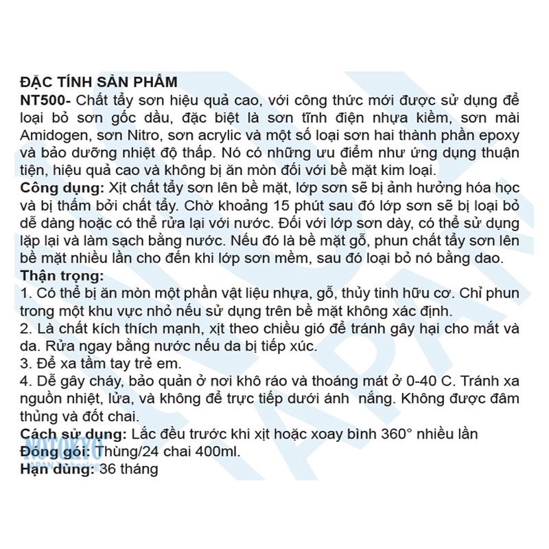 Chai xịt Tẩy Sơn cao cấp NOTOKYO - Công nghệ Nhật Bản 400ml