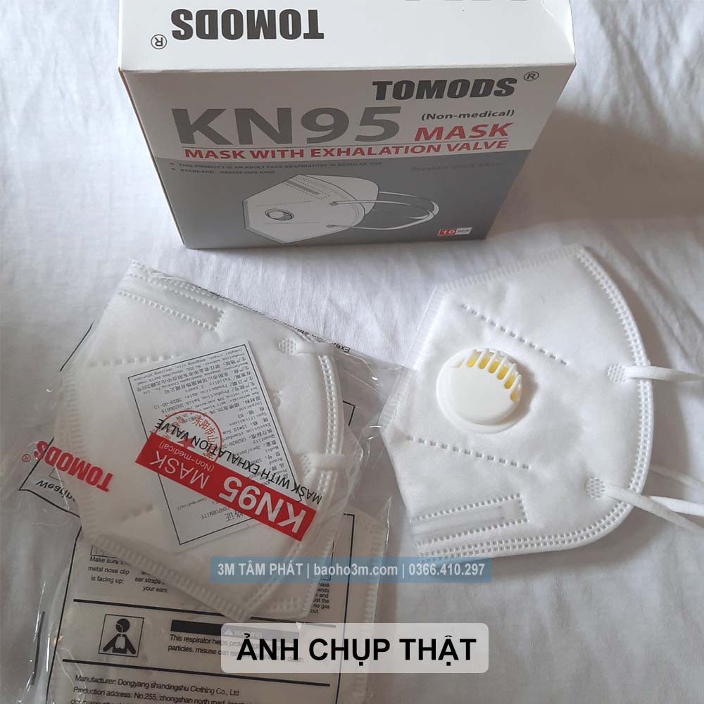 Hộp 10 khẩu trang chống bụi N95 TOMODS chống bụi PM2.5 và vi khuẩn | BigBuy360 - bigbuy360.vn