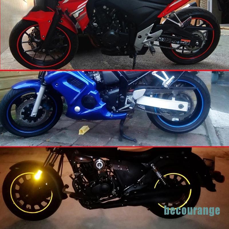 Bộ Sticker Phản Quang Dán Vành Bánh Xe Hơi / Xe Máy 16 17 &quot;18&quot;
