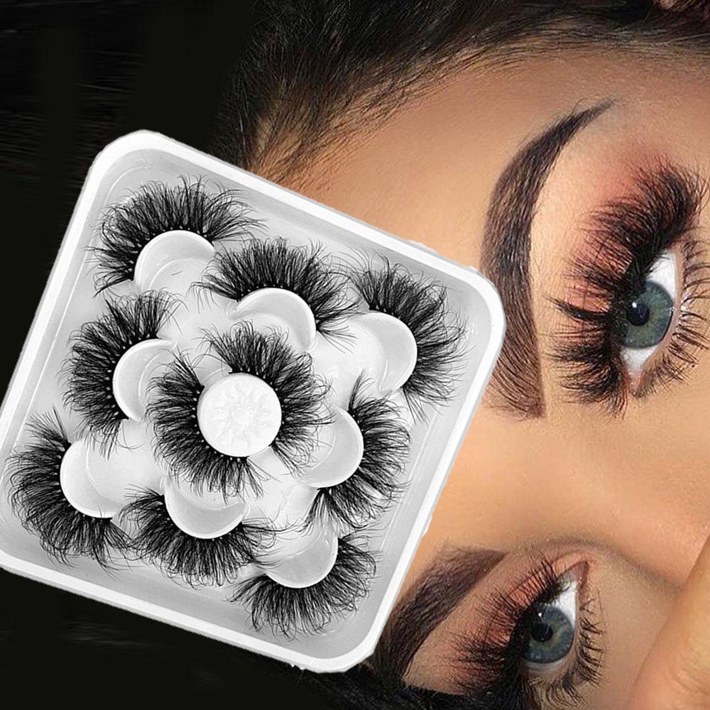 PATH Set 5 Cặp Lông Mi Giả SKONHED Tạo Hiệu Ứng Trang Điểm 3D