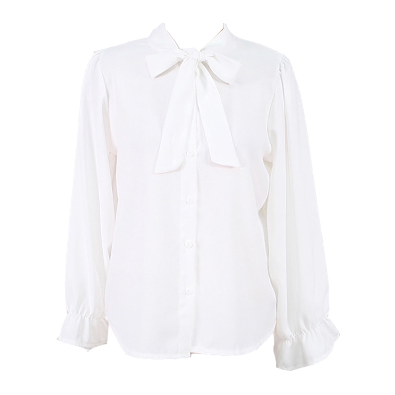 Áo voan IELGY tay phồng thắt nơ phong cách phương tây cho nữ