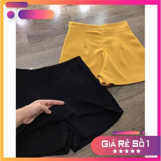 Quần Short Nữ Giả Váy Chữ A hai màu đen vang, quần giả váy chữ a ngắn