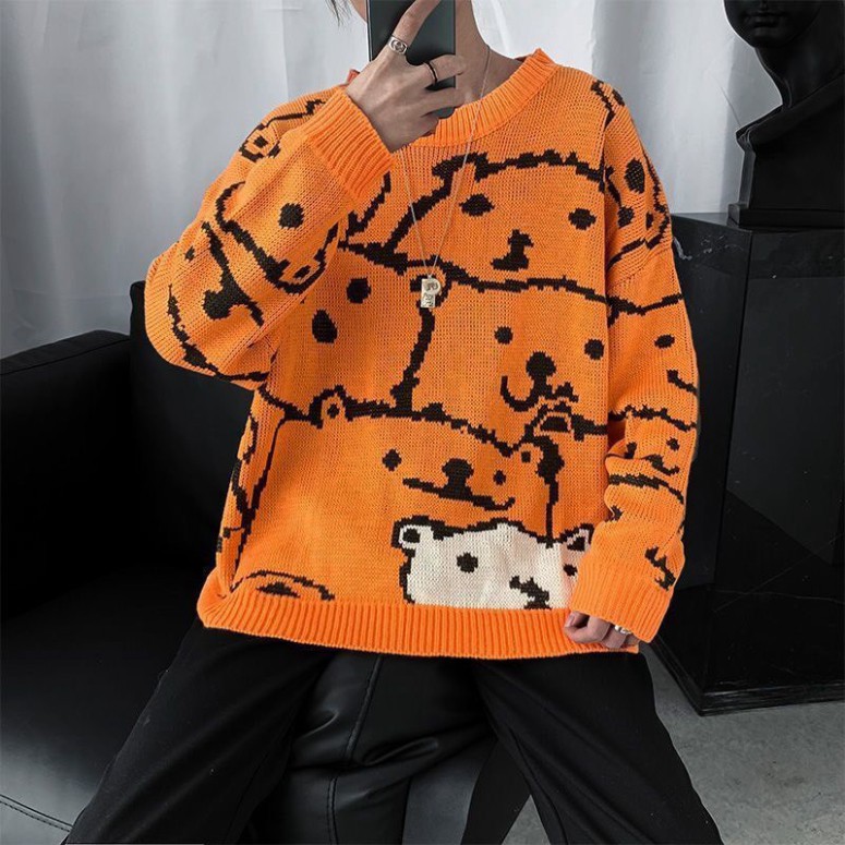 Áo Len Nam Nữ, Áo Cặp Đôi Len Unisex Thời Trang FreeSize Họa Tiết Đơn Giản | BigBuy360 - bigbuy360.vn