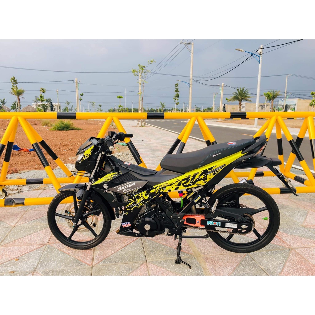 Yên 2 tầng Satria Raider kèm da thái thêu co giãn 4 chiều nhiều mẫu lựa chọn