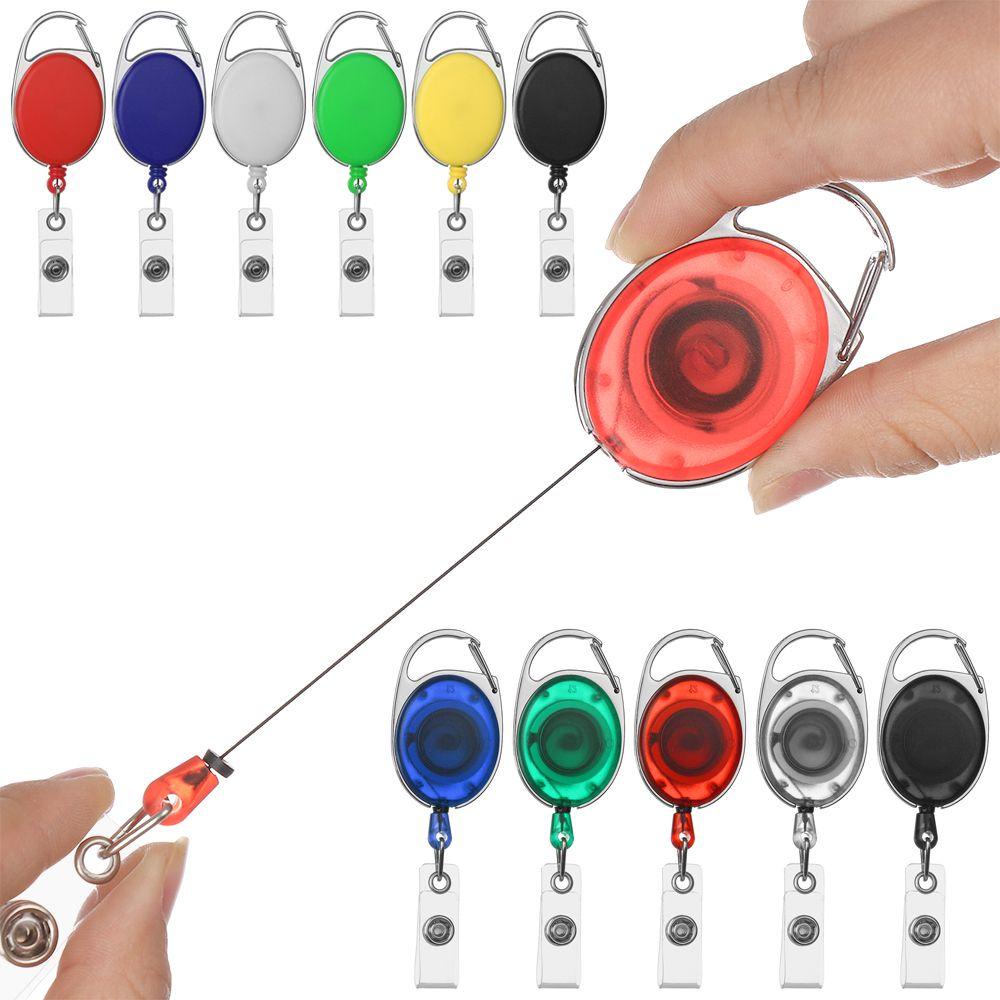 1 Móc Khóa Kẹp Giữ Thẻ Tên ID Chống Thất Lạc