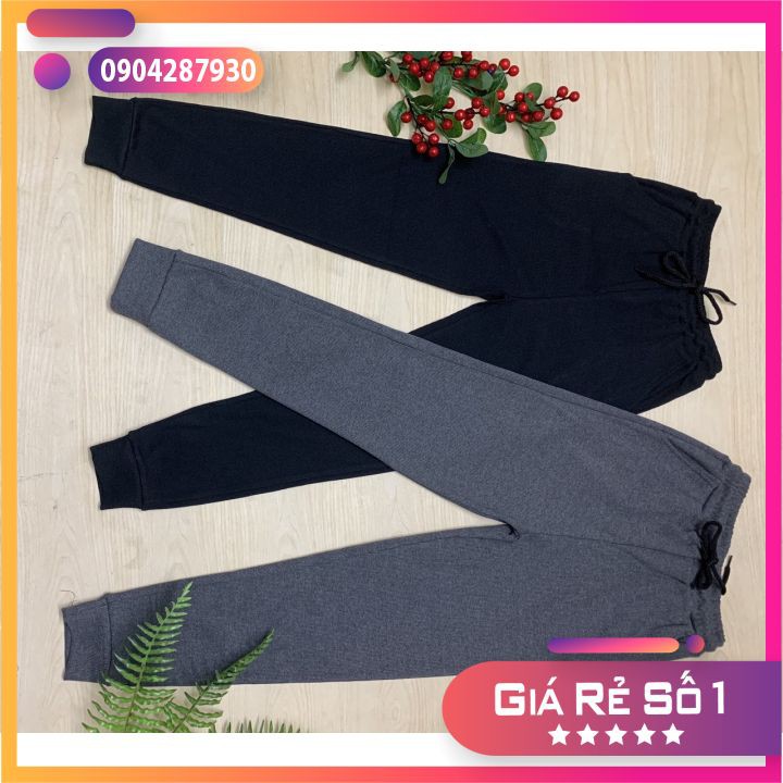 Quần Nỉ Thu Đông Nữ - Quần dài mặc nhà đi chơi đều đẹp, quần jogger nữ bo gấu chất thun trẻ trung