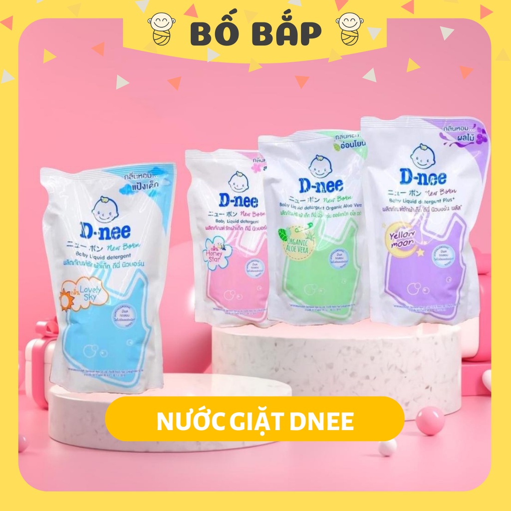 Nước Giặt Dnee ⚡𝟭𝟬𝟬% CHÍNH HÃNG⚡ Cho Bé Sơ Sinh (Túi 550ml) - Hàng Nội Địa Thái Lan - Bố Bắp Store